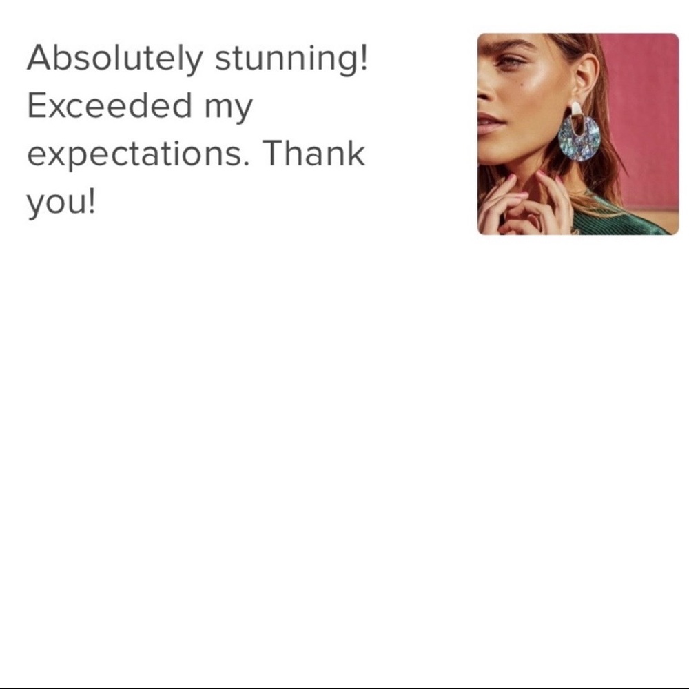 ๐HP๐ ๐3/$30 New Faux Abalone Statement Earrings - Picture 5 of 5
